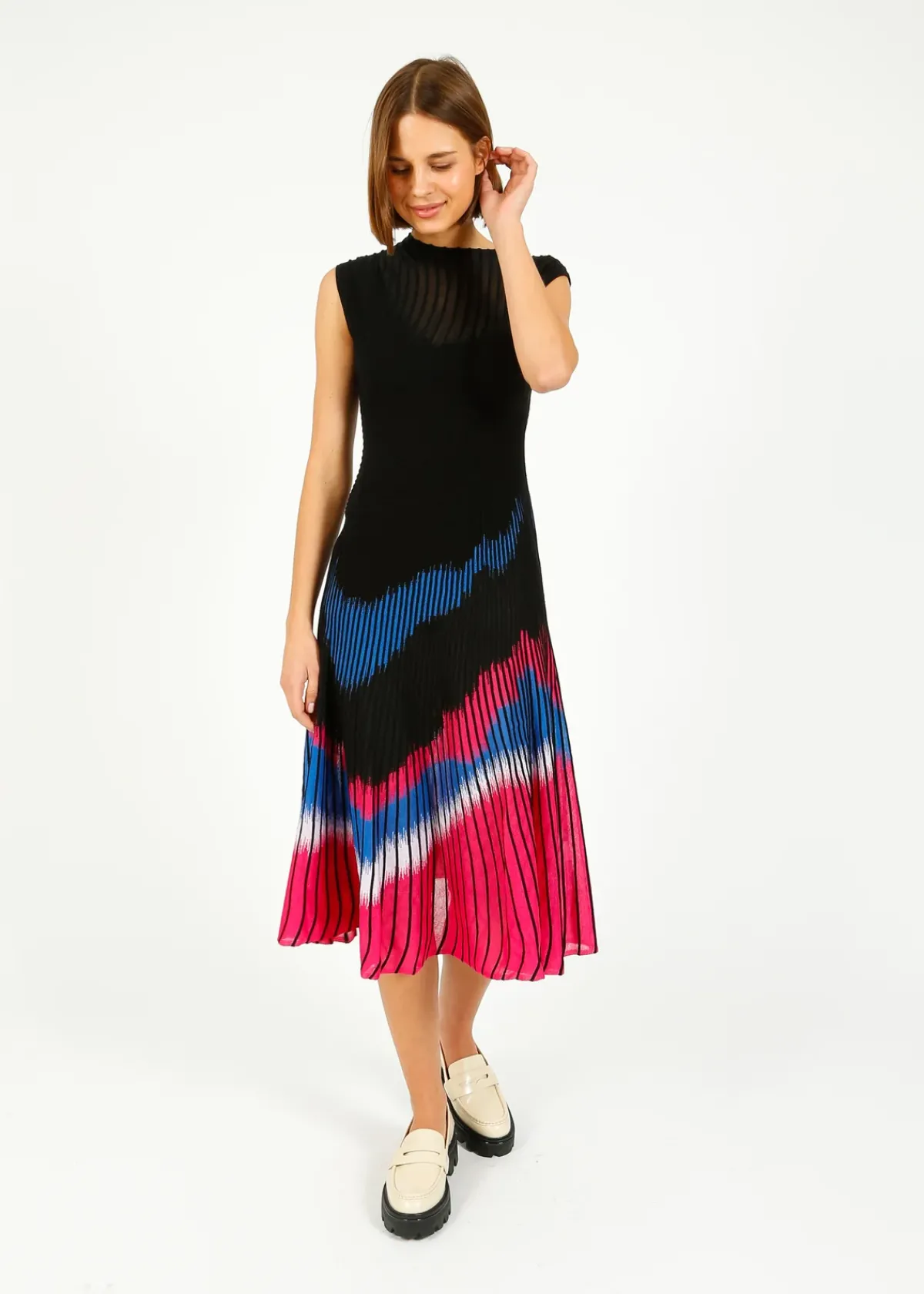Diane Von Furstenberg DVF Rick Dress in Floating Block