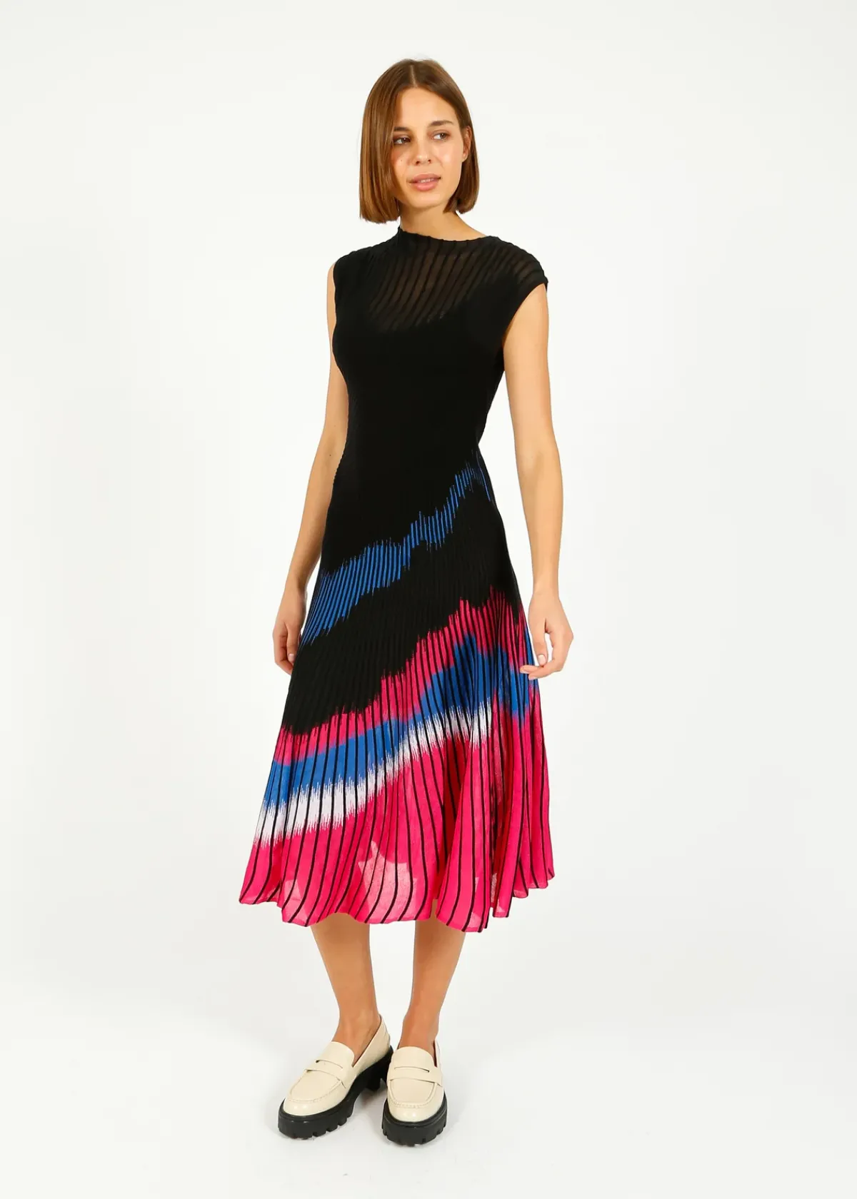Diane Von Furstenberg DVF Rick Dress in Floating Block