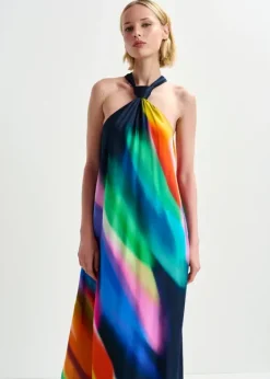Essentiel Antwerp EA Halinki Knot Maxi Dress in Dark Sapphire