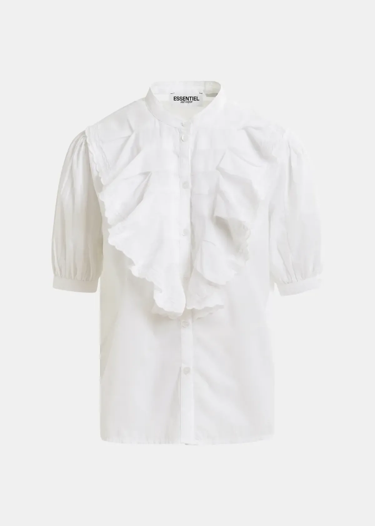 Essentiel Antwerp EA Hamadeus Ruffle Detail Shirt in White
