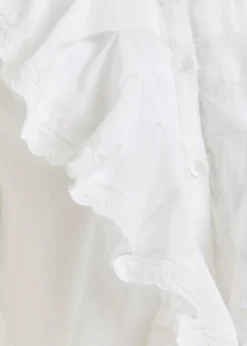 Essentiel Antwerp EA Hamadeus Ruffle Detail Shirt in White