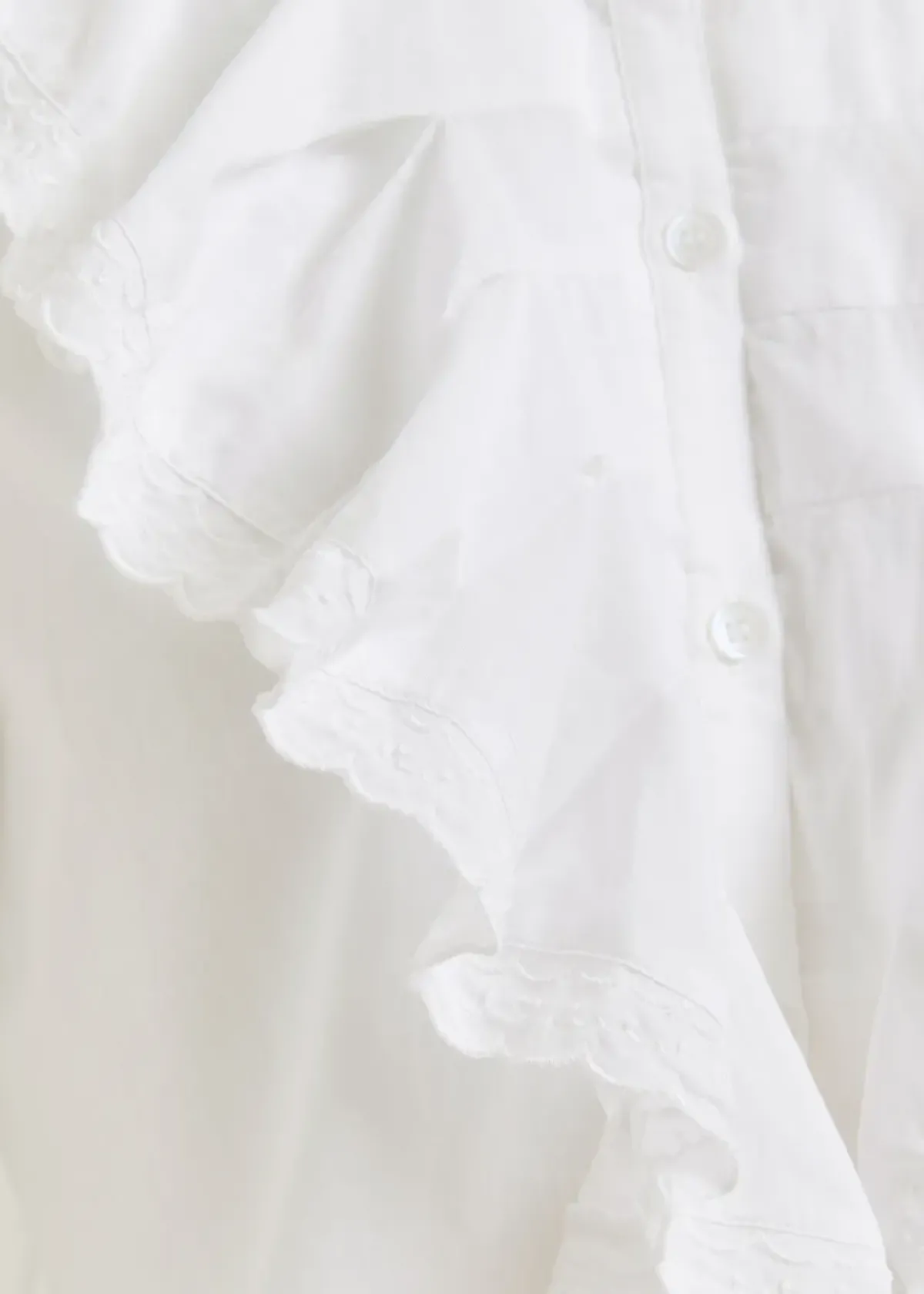 Essentiel Antwerp EA Hamadeus Ruffle Detail Shirt in White