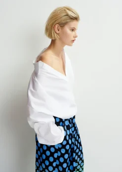 Essentiel Antwerp EA Hare Wide Wrap Shirt in White