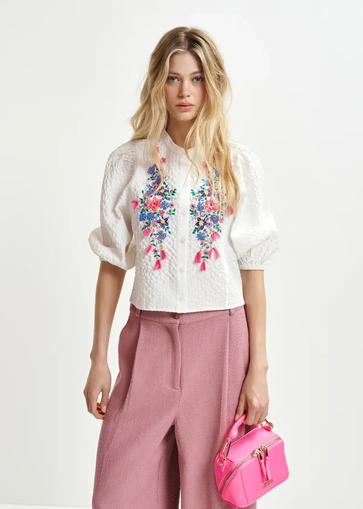 Essentiel Antwerp EA Heartfelt Embellished Shirt in White