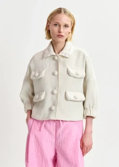 Essentiel Antwerp EA Hecks Cropped Jacket in Sour Cream