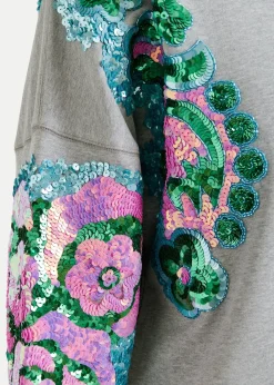 Essentiel Antwerp EA Hecrazy Embroidered Sweatshirt in Nimbus Cloud