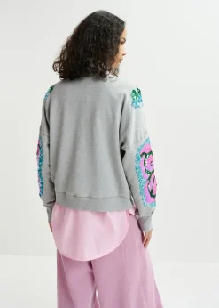 Essentiel Antwerp EA Hecrazy Embroidered Sweatshirt in Nimbus Cloud