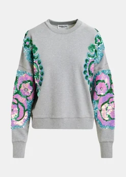 Essentiel Antwerp EA Hecrazy Embroidered Sweatshirt in Nimbus Cloud