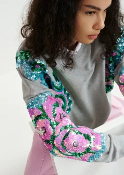 Essentiel Antwerp EA Hecrazy Embroidered Sweatshirt in Nimbus Cloud
