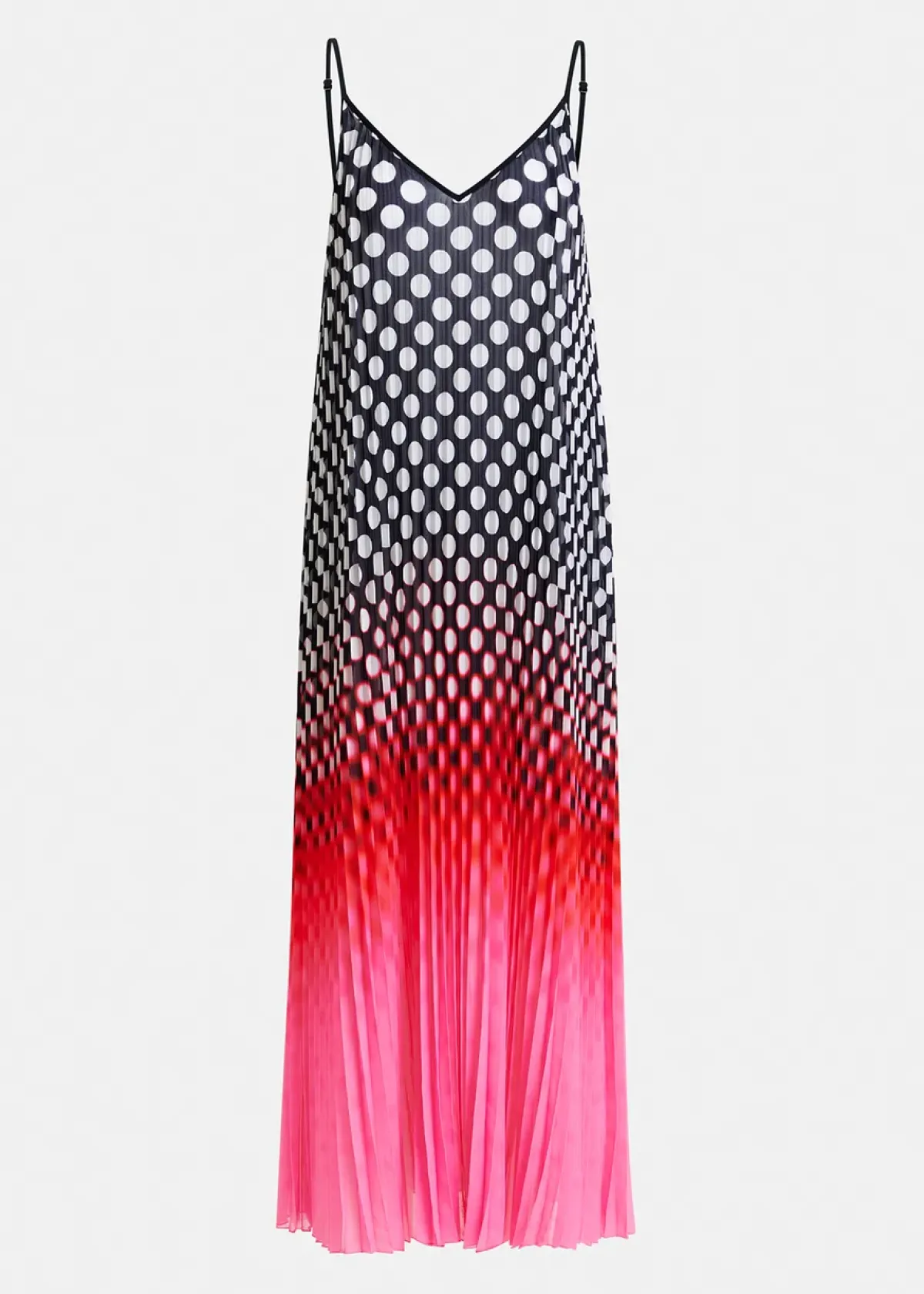 Essentiel Antwerp EA Hyacinth Pleated Maxi Dress in Virtual Pink