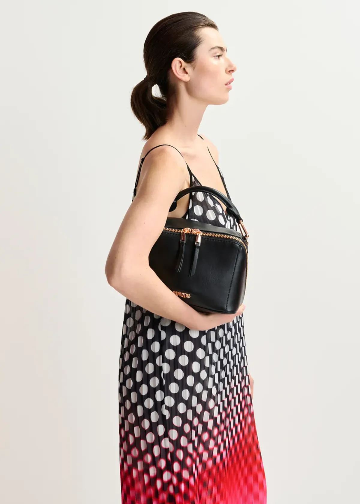 Essentiel Antwerp EA Hyacinth Pleated Maxi Dress in Virtual Pink