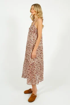 Emile u0026 Ida Eu0026I Bingo Printed Dress in Pink Forget Me Not