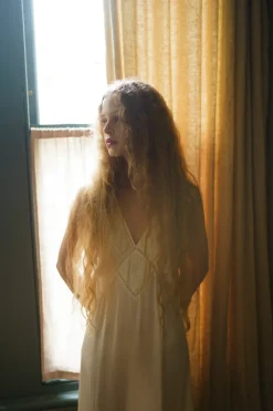 Faune Primrose Dress in Oyster