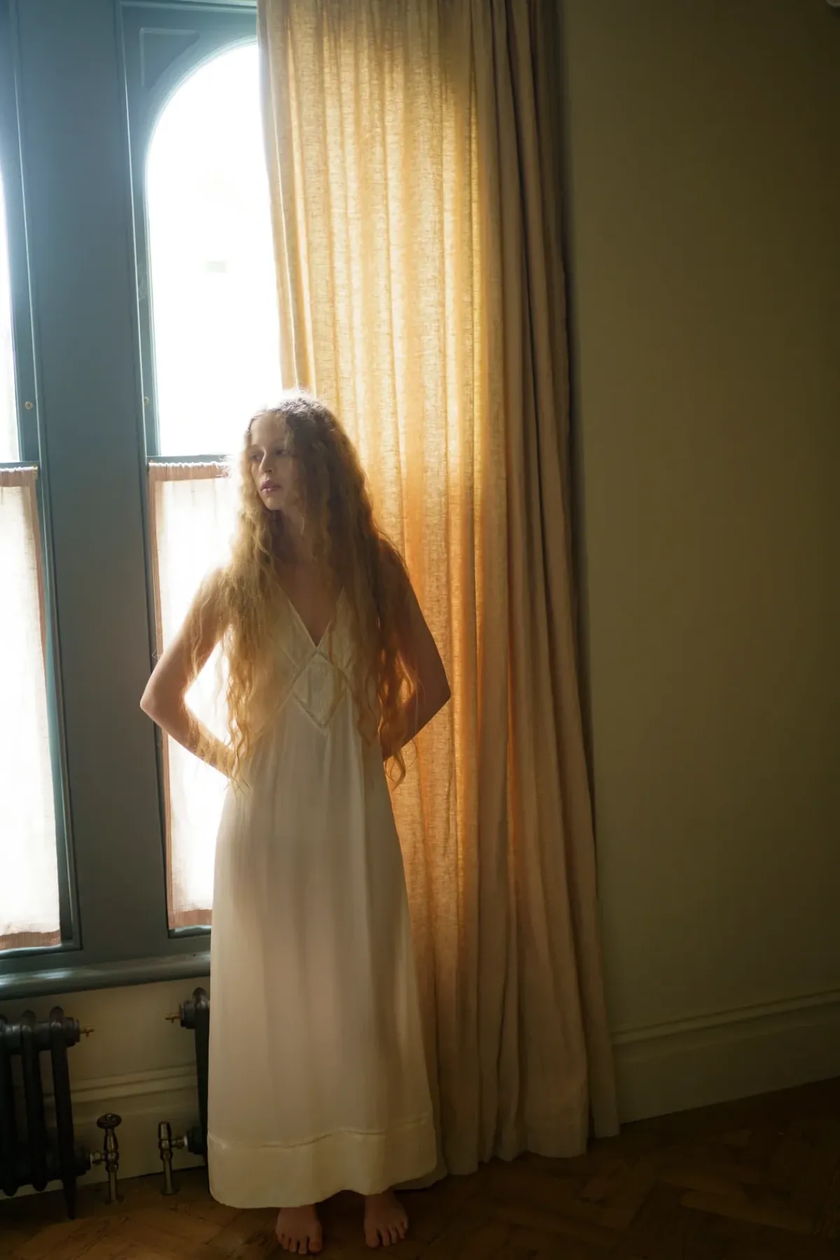 Faune Primrose Dress in Oyster