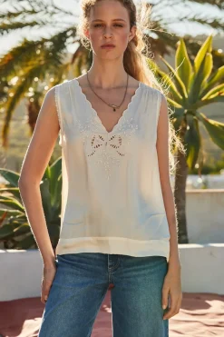 Faune Remi Blouse in Oyster