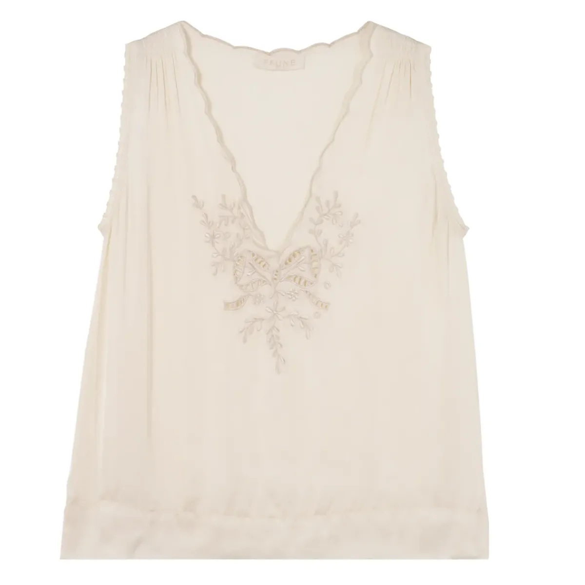 Faune Remi Blouse in Oyster