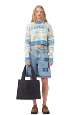 GANNI A5577 Large Easy Shopper in Phantom