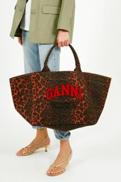 GANNI A6631 XXL Red Leo Shopper