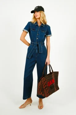 GANNI A6631 XXL Red Leo Shopper