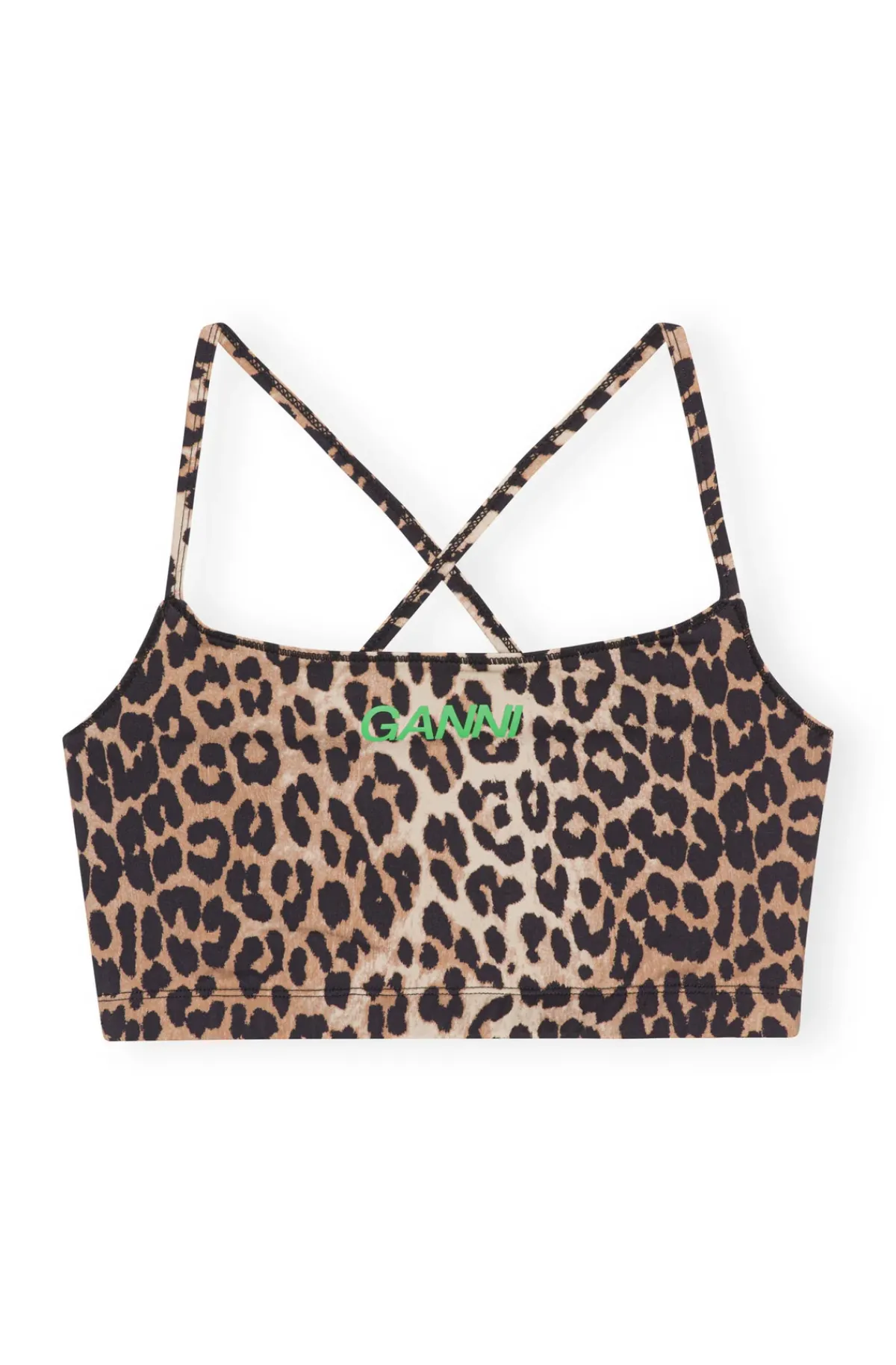 GANNI T3489 Active Strap Top in Leo