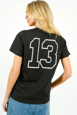 GANNI T4138 Basic Cotton Witch Relaxed Tee in Phantom