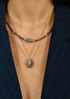 Hanka Baby Axel Necklace in Dalmatian