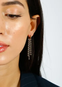 Hanka Cassy Long Earrings in Silver