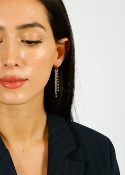 Hanka Cassy Long Earrings in Silver