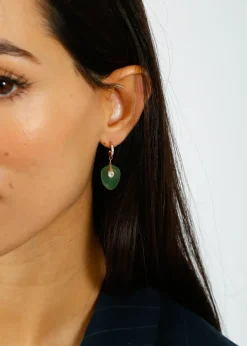 Hanka Single Earring in Green Quartz