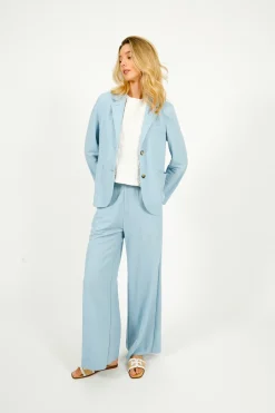 Harris Wharf London HW Stand Up Collar Blazer in Light Blue