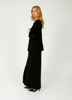 Harris Wharf London HW Superfine Merino Skirt in Black