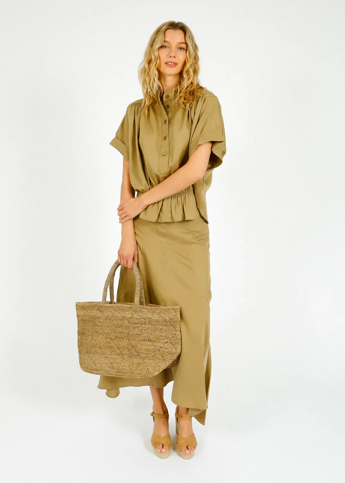 Marant Etoile IM Alona Skirt in Khaki
