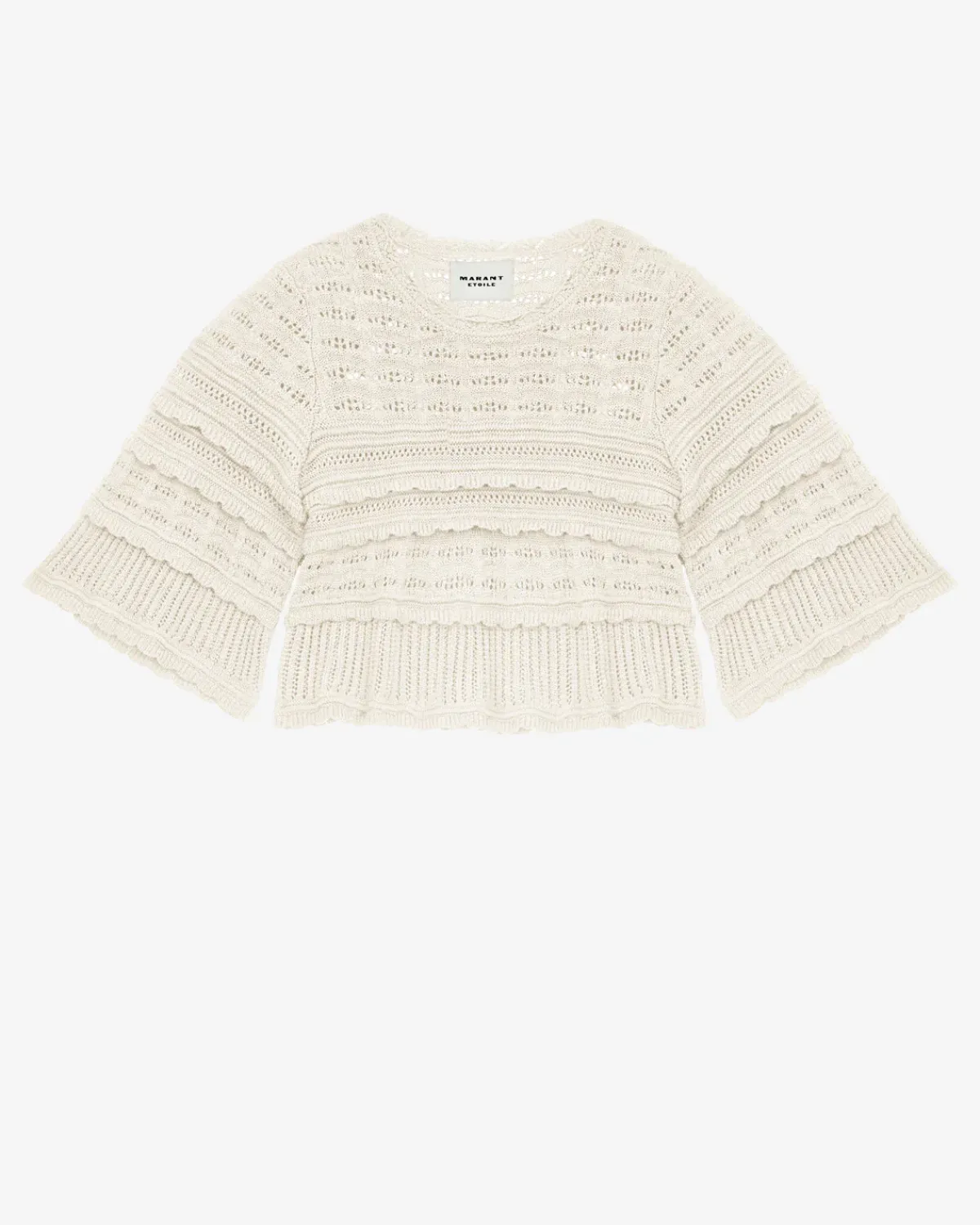 Marant Etoile IM Azelia Openwork Top in Ecru