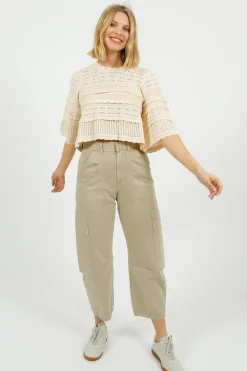 Marant Etoile IM Azelia Openwork Top in Ecru