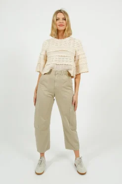 Marant Etoile IM Azelia Openwork Top in Ecru