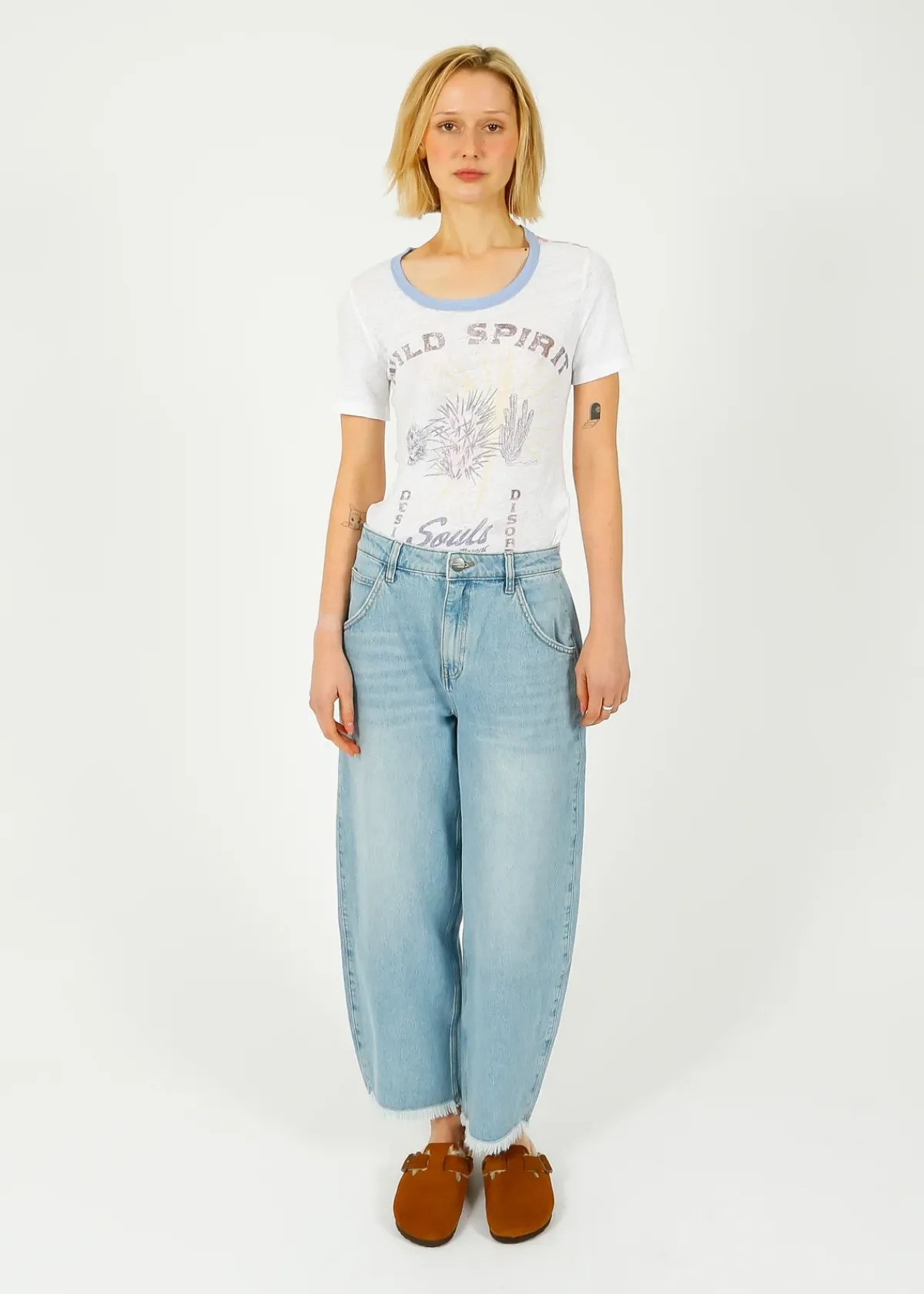 Marant Etoile IM Kiliann Tee in White, Blue