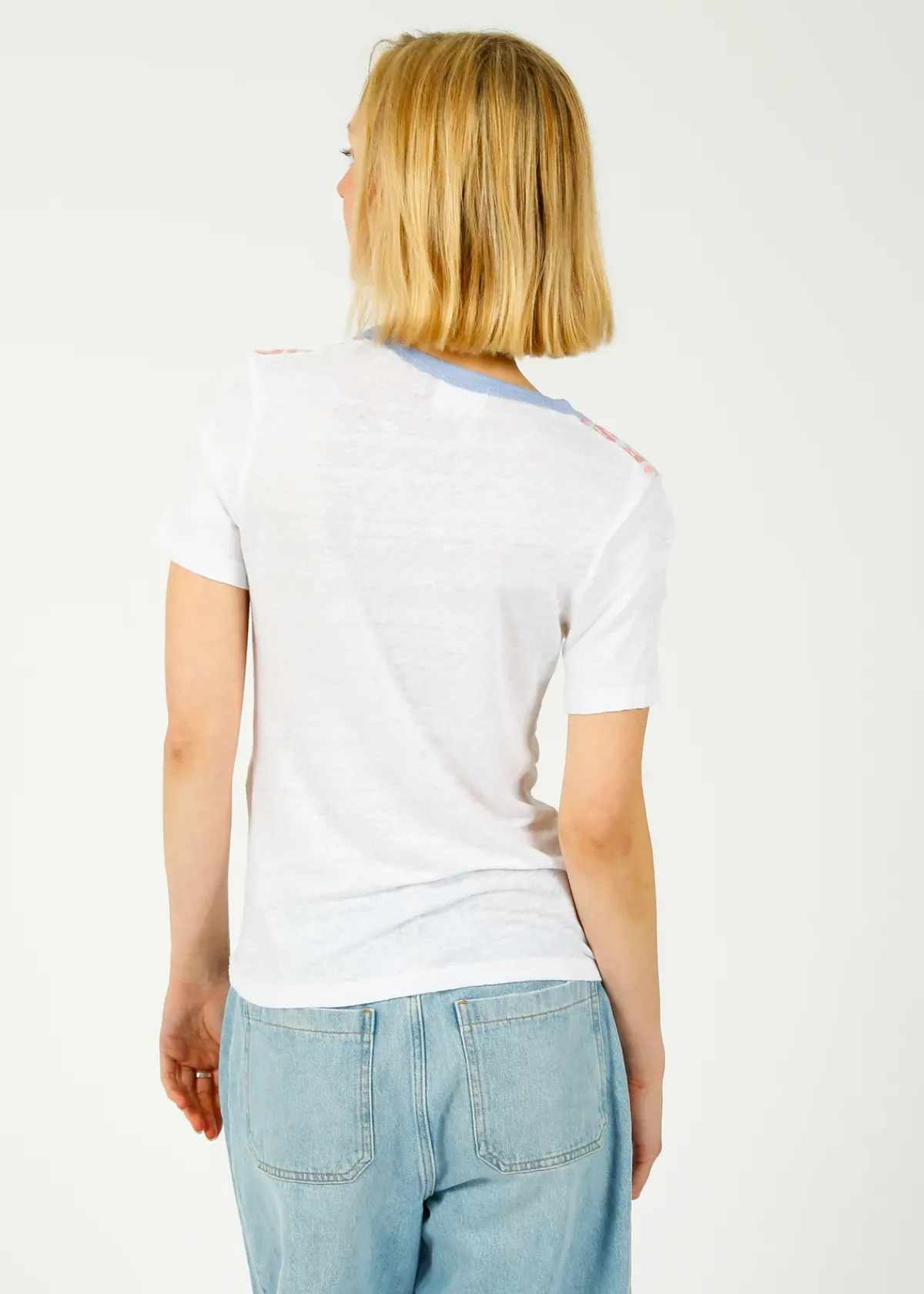 Marant Etoile IM Kiliann Tee in White, Blue