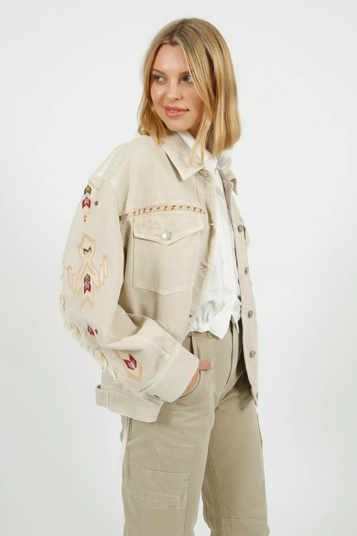 Marant Etoile IM Manona Jacket in Ecru