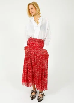 Marant Etoile IM Veronique Skirt in Red