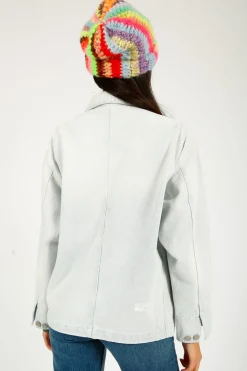 Joshua Saunders JS Denim Jacket in Ice Blue