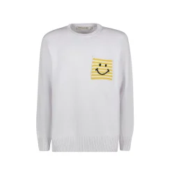 Joshua Saunders JS Pocket Striped Crew in White