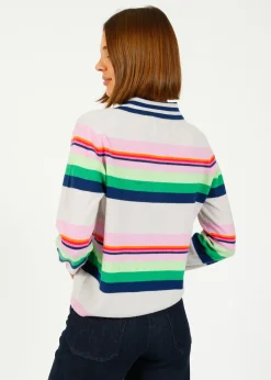Jumper 1234 JU Cabana Stripe Polo in Fog Multi