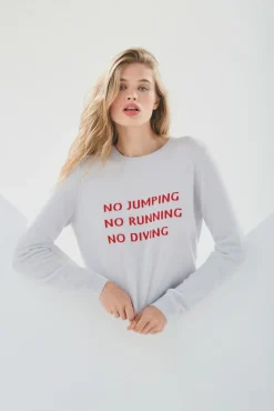 Jumper 1234 JU Don't Do It in Skygrey, Rose
