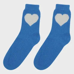Jumper 1234 JU Heart Socks in Sky, Cream