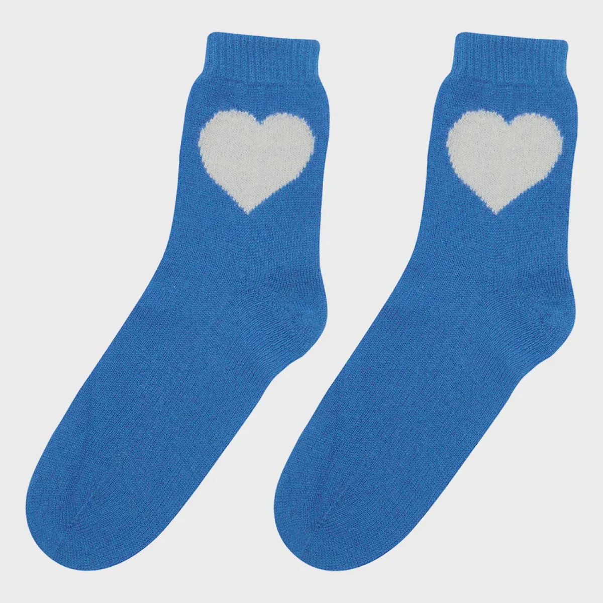 Jumper 1234 JU Heart Socks in Sky, Cream