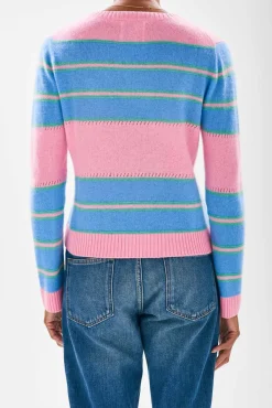 Jumper 1234 JU Textured Stripe Crew in Candy, Mint, Skylar