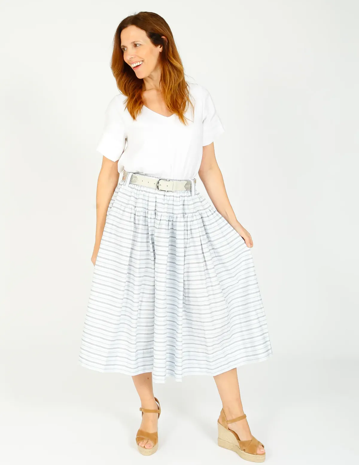 Les Filles d'Ailleurs LFA 615 Stripe Skirt