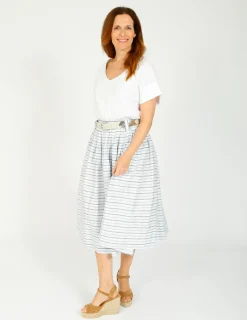 Les Filles d'Ailleurs LFA 615 Stripe Skirt