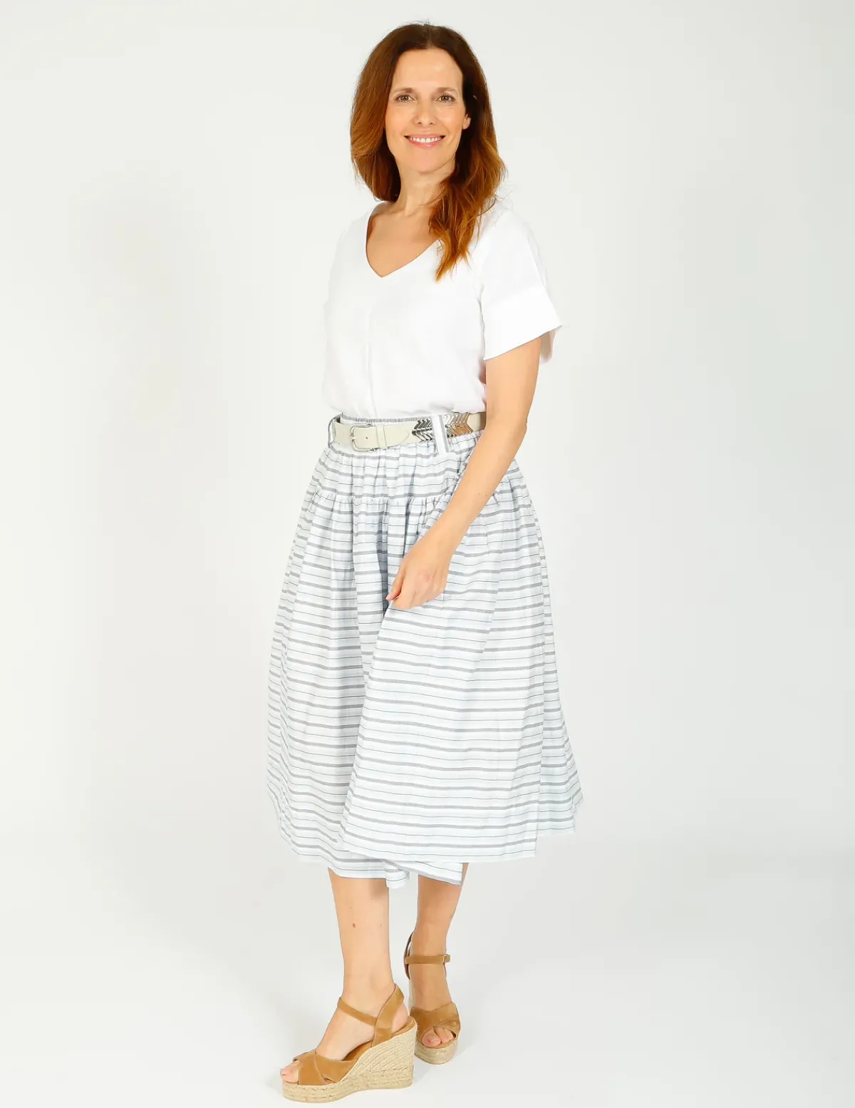 Les Filles d'Ailleurs LFA 615 Stripe Skirt