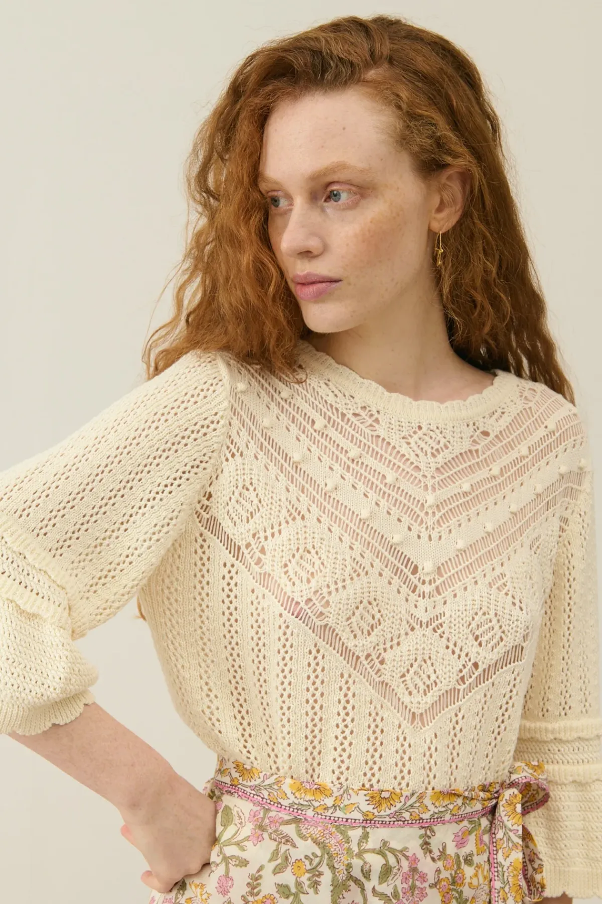 Louise Misha LM Croisette Jumper in Cream